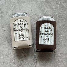 Load image into Gallery viewer, A Baby is Brewing Coffee Themed Baby Shower Can Coolers