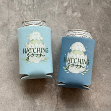 Load image into Gallery viewer, Hatching Soon Baby Shower Can Coolers Hatching Egg