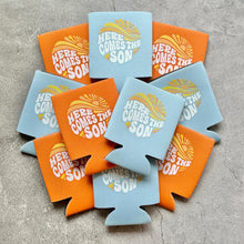Load image into Gallery viewer, Here Comes the Son Baby Boy Shower Can Coolers