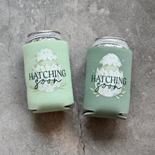 Load image into Gallery viewer, Hatching Soon Baby Shower Can Coolers Hatching Egg