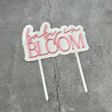 Load image into Gallery viewer, Baby in Bloom Acrylic Cake Topper in Light Pink - Baby Shower Decor