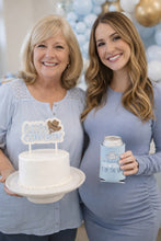 Load image into Gallery viewer, Little Cowboy Acrylic Cake Topper in Light Blue - A Little Cowboy is On The Way Baby Shower