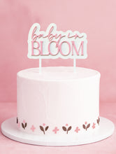 Load image into Gallery viewer, Baby in Bloom Acrylic Cake Topper in Light Pink - Baby Shower Decor