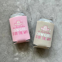 Load image into Gallery viewer, A Little Cowgirl Is On the Way Baby Girl Shower Can Coolers