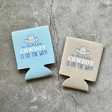Load image into Gallery viewer, A Little Cowboy Is On the Way Baby Boy Shower Can Coolers