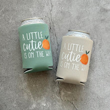 Load image into Gallery viewer, A Little Cutie Is On The Way Baby Shower Can Coolers