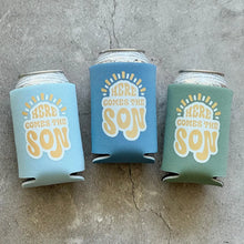 Load image into Gallery viewer, Here Comes the Son Baby Boy Shower Can Coolers