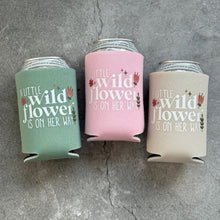 Load image into Gallery viewer, A Little Wildflower is On Her Way Baby Girl Shower Can Coolers