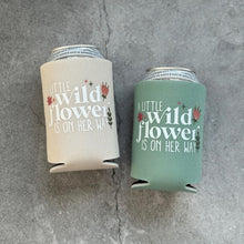 Load image into Gallery viewer, A Little Wildflower is On Her Way Baby Girl Shower Can Coolers