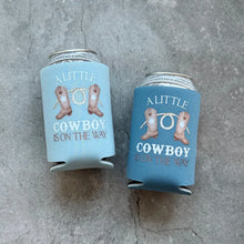 Load image into Gallery viewer, A Little Cowboy Is On the Way Baby Boy Shower Can Coolers