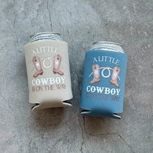 Load image into Gallery viewer, A Little Cowboy Is On the Way Baby Boy Shower Can Coolers