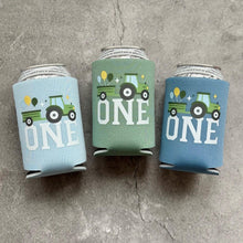 Load image into Gallery viewer, Tractor ONE Farm Themed First Birthday Can Cooler Party Favors