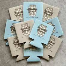 Load image into Gallery viewer, A Locally Grown is On The Way Baby Shower Can Coolers Mason Jar Gingham