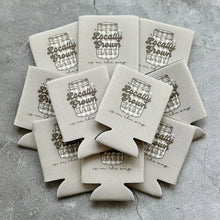 Load image into Gallery viewer, A Locally Grown is On The Way Baby Shower Can Coolers Mason Jar Gingham