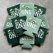 Load image into Gallery viewer, Tractor ONE Farm Themed First Birthday Can Cooler Party Favors
