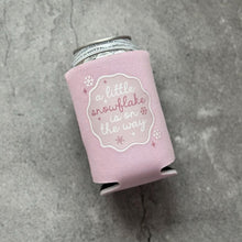 Load image into Gallery viewer, A Little Snowflake Is On The Way Baby Shower Can Coolers Winter Christmas December January