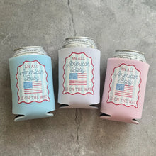 Load image into Gallery viewer, An All American Baby is On The Way Baby Shower Can Coolers USA America Patriotic