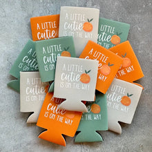 Load image into Gallery viewer, A Little Cutie Is On The Way Baby Shower Can Coolers