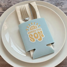 Load image into Gallery viewer, Here Comes the Son Baby Boy Shower Can Coolers