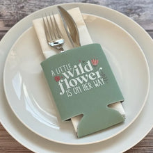 Load image into Gallery viewer, A Little Wildflower is On Her Way Baby Girl Shower Can Coolers