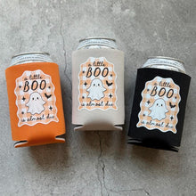 Load image into Gallery viewer, A Little Boo is Almost Due in Pink October Fall Halloween Baby Shower Gender Reveal Party Favor Can Coolers