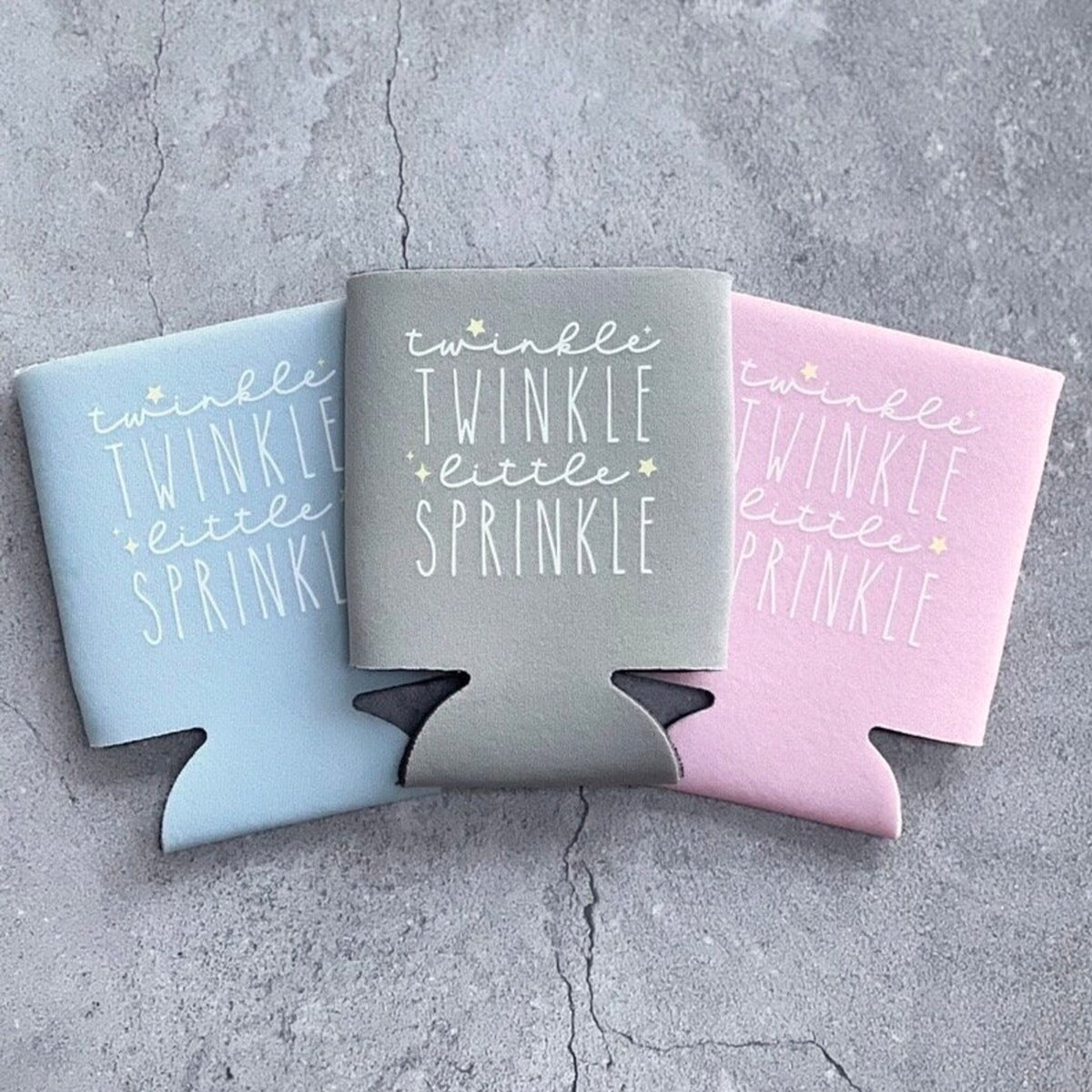 Twinkle Twinkle Little Sprinkle Baby Shower Can Coolers – Fringe Favors