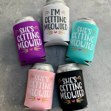 Load image into Gallery viewer, Getting Meowied Bachelorette Party Can Coolers