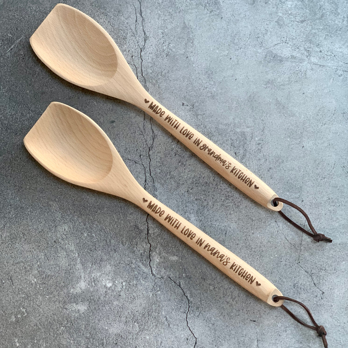 Made with Love in Grandma's Kitchen Laser Engraved Wooden Spoon