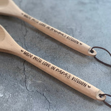 Load image into Gallery viewer, Made with Love in Grandma's Kitchen Laser Engraved Wooden Spoon Mother's Day Gift