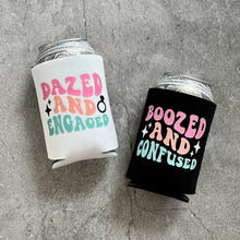 Load image into Gallery viewer, Dazed and Engaged & Boozed and Confused Bachelorette Can Coolers