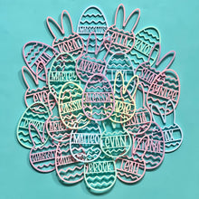 Load image into Gallery viewer, Pastel Acrylic Personalized Easter Basket Tags