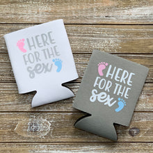 Load image into Gallery viewer, Here for the Sex Gender Reveal Party Favor Can Coolers