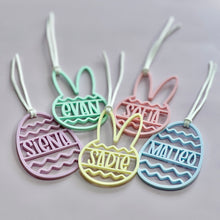 Load image into Gallery viewer, Pastel Acrylic Personalized Easter Basket Tags