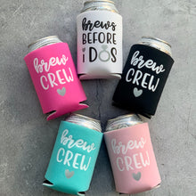 Load image into Gallery viewer, Brews Before I Dos & Brew Crew Bridal Party and Bachelorette Party Can Coolers
