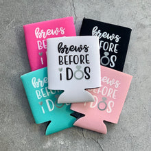 Load image into Gallery viewer, Brews Before I Dos Bridal Party and Bachelorette Party Can Coolers