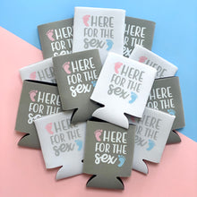 Load image into Gallery viewer, Here for the Sex Gender Reveal Party Favor Can Coolers