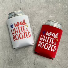 Load image into Gallery viewer, Wed White & Boozed Bachelorette Party Can Coolers