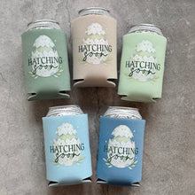 Load image into Gallery viewer, Hatching Soon Baby Shower Can Coolers Hatching Egg
