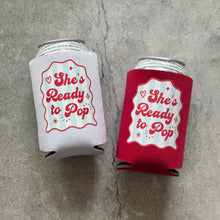 Load image into Gallery viewer, She’s Ready to Pop Baby Shower Can Coolers
