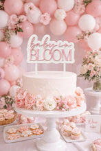 Load image into Gallery viewer, Baby in Bloom Acrylic Cake Topper in Light Pink - Baby Shower Decor
