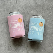 Load image into Gallery viewer, A Little Pumpkin Is On The Way Fall Baby Shower Can Coolers
