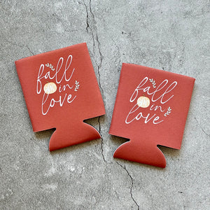 Fall in Love Bridal Shower Can Coolers