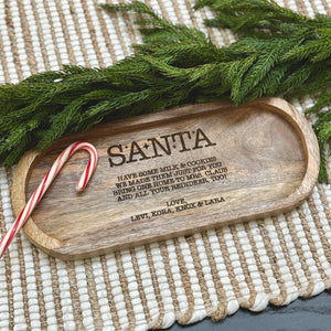 Custom Santa Milk & Cookies Tray