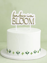 Load image into Gallery viewer, Baby in Bloom Acrylic Cake Topper in Light Green - Baby Shower Decor
