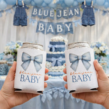 Load image into Gallery viewer, Blue Jean Baby Denim Baby Shower Can Coolers
