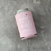 Load image into Gallery viewer, Baby It's Cold Outside Baby Shower Can Coolers Winter Christmas December January
