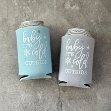 Load image into Gallery viewer, Baby It's Cold Outside Baby Shower Can Coolers Winter Christmas December January
