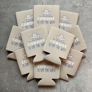 A Little Cowboy Is On the Way Baby Boy Shower Can Coolers