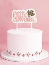 Load image into Gallery viewer, Little Cowgirl Acrylic Cake Topper - A Little Cowgirl is On The Way Baby Shower
