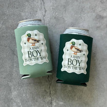 Load image into Gallery viewer, Mallard Duck A Baby Boy Is On the Way Baby Shower Can Coolers
